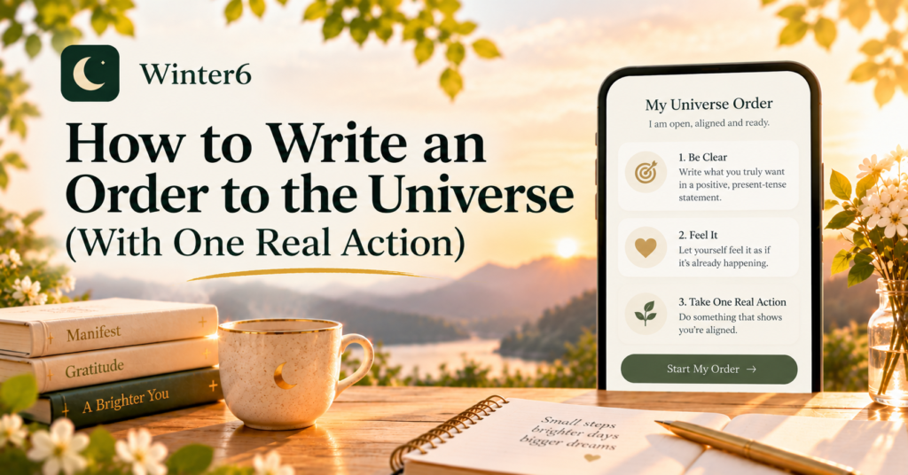 How to write an order to the universe in a journal: one clear wish, a note of trust and one real action